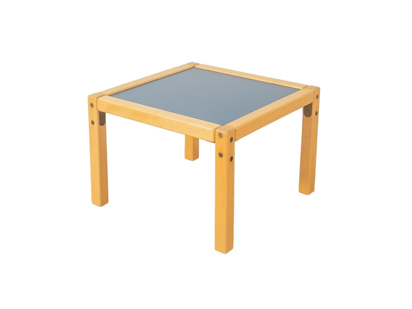 Coffee Table Profilsystem, beech, blue Formica, Flötotto, Germany, 1970s.
