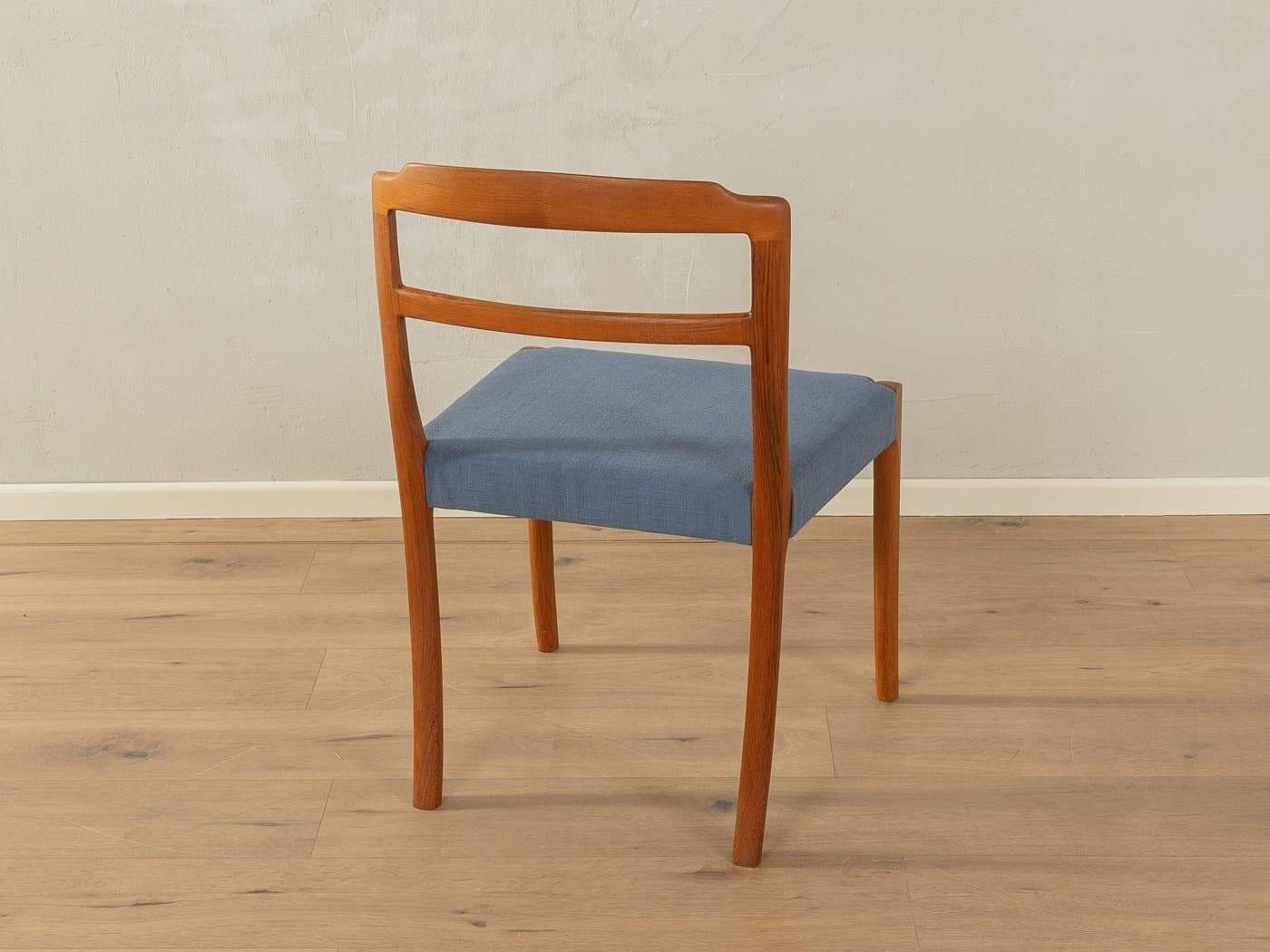 Zestaw pięciu krzeseł jadalnianych, multikolor, teak, tkanina, proj. O. Wanscher, Dania, lata 60. - 278603