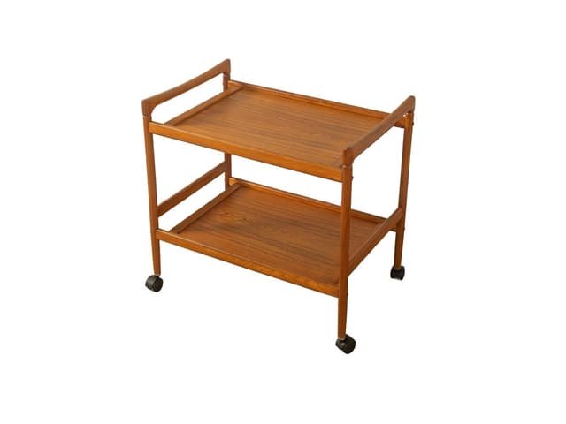 Barek na kółkach, teak brązowy, Dania, lata 60. - WYMIARY