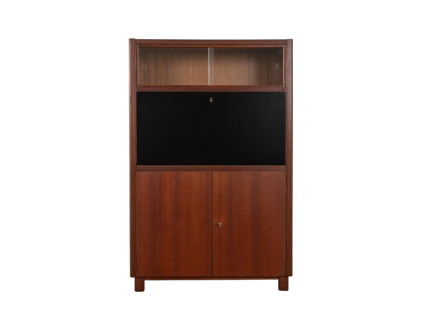 Sekretarzyk, brązowy, drewno, Niemcy, lata 50.