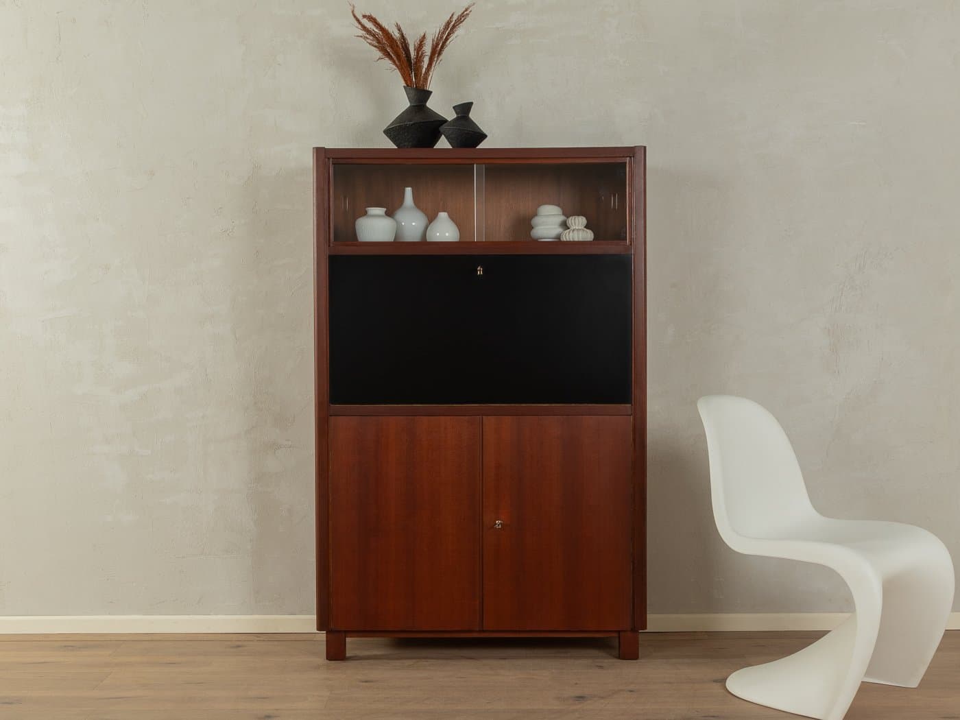 Sekretarzyk, brązowy, drewno, Niemcy, lata 50. - 278488