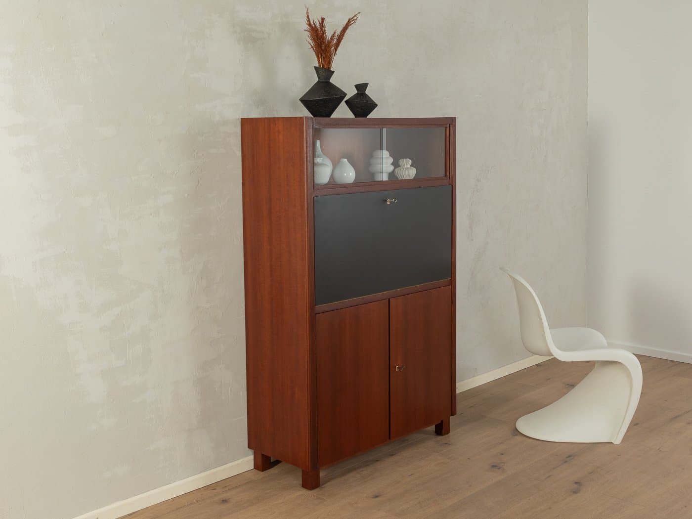 Sekretarzyk, brązowy, drewno, Niemcy, lata 50. - 278489