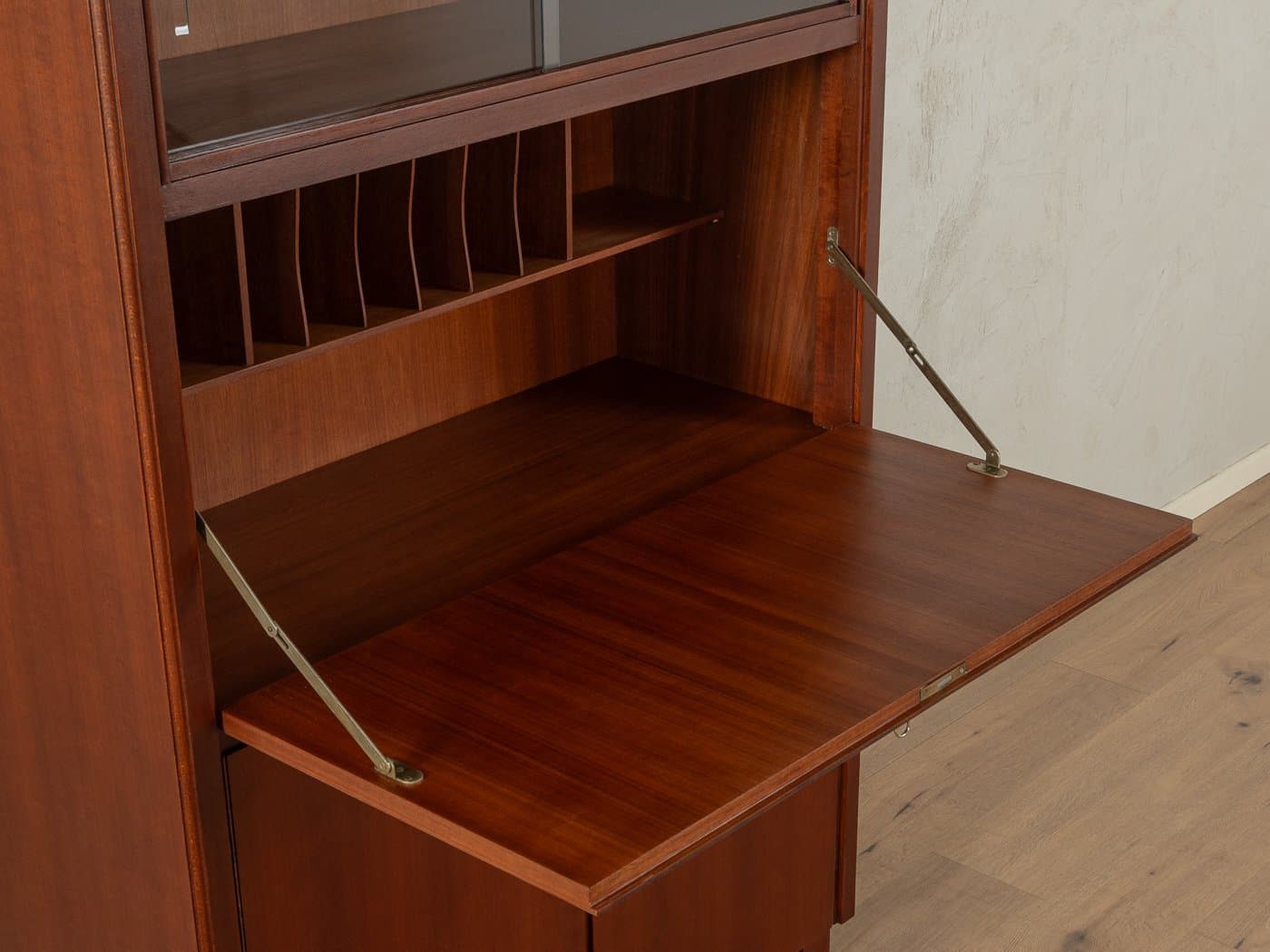 Sekretarzyk, brązowy, drewno, Niemcy, lata 50. - 278495