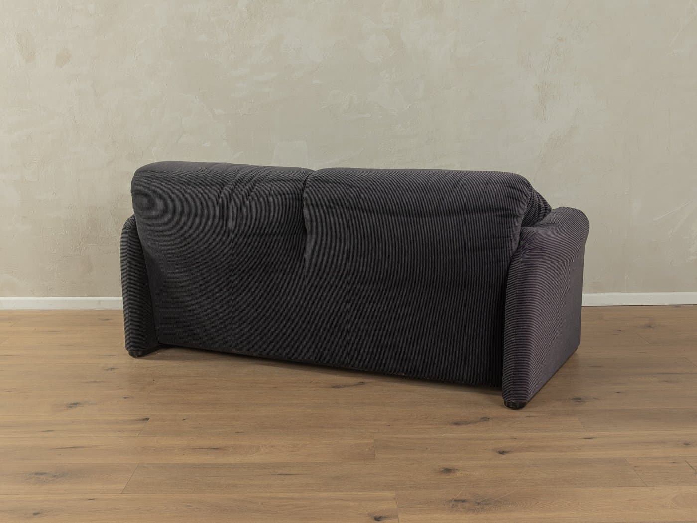 Sofa Maralunga 675, szary, sztruks, proj. V. Magistretti, Cassina, Włochy, lata 70. - 278480