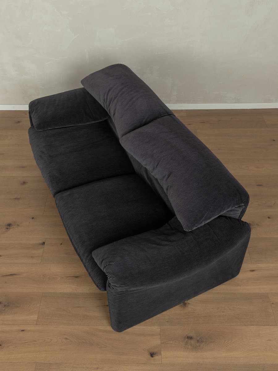 Sofa Maralunga 675, szary, sztruks, proj. V. Magistretti, Cassina, Włochy, lata 70. - 278481