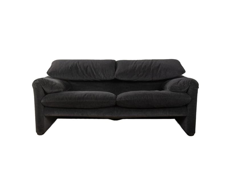 Sofa Maralunga 675, szary, sztruks, proj. V. Magistretti, Cassina, Włochy, lata 70.