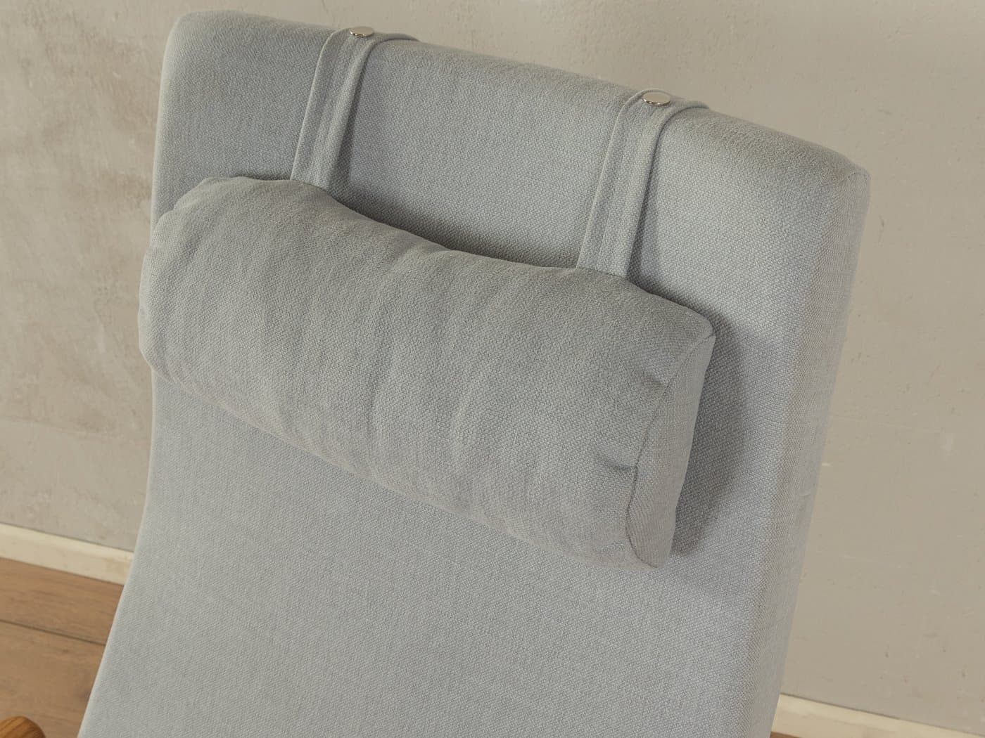 Fotel, dąb brązowy, tkanina szara, proj. Y. Ekström, Pastoe, Holandia, lata 50. - 278472