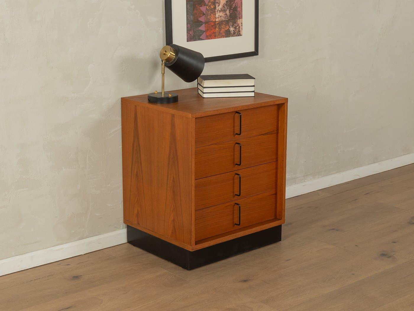 Komoda, teak brązowy, proj. G. Renkel, Niemcy, lata 60. - 278459