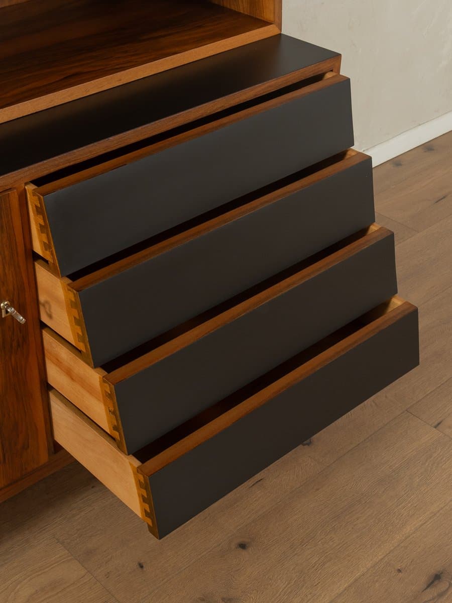 Komoda, brązowy orzech, czarne fronty, Niemcy, lata 50. - 278453