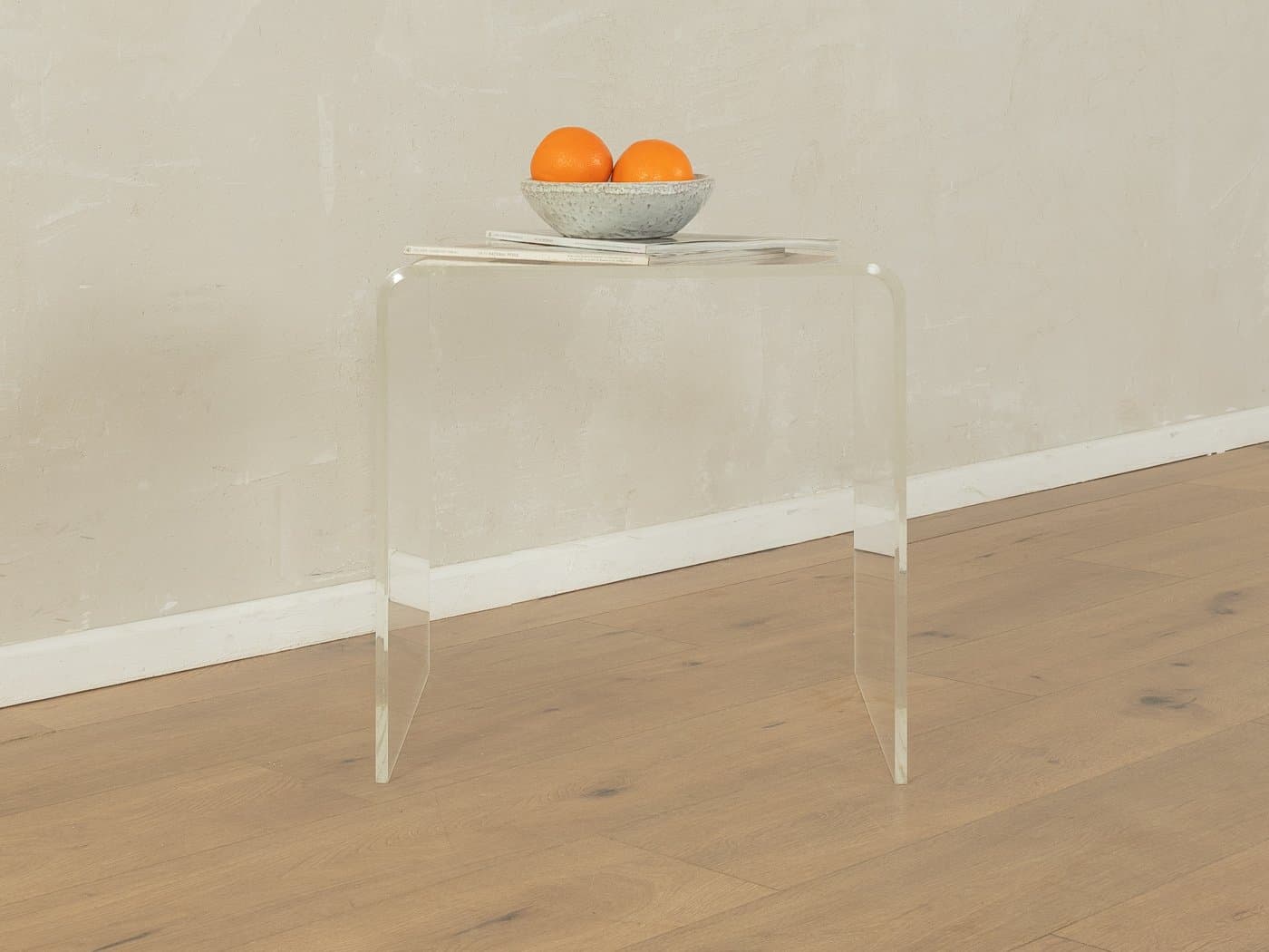 Stolik boczny, transparentny, akryl, Niemcy, lata 60. - 278361
