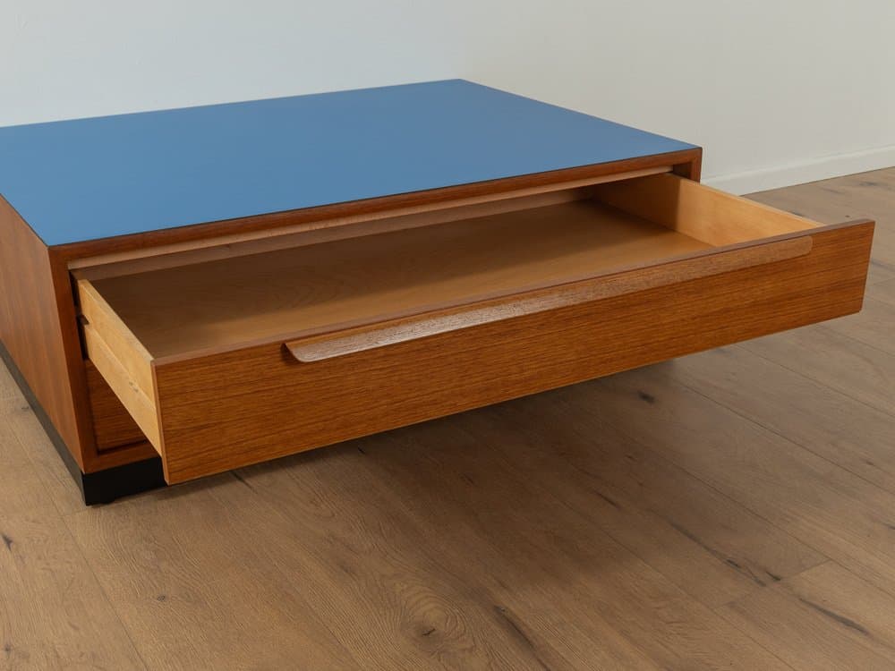 Komoda, teak brązowy, Formica niebieska, WK Möbel, Niemcy, lata 60. - 278337