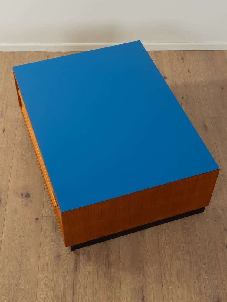 Komoda, teak brązowy, Formica niebieska, WK Möbel, Niemcy, lata 60. - 278336