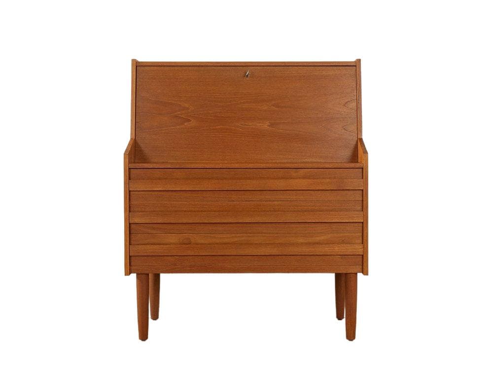 Sekretarzyk, teak brązowy, Dania, lata 60.