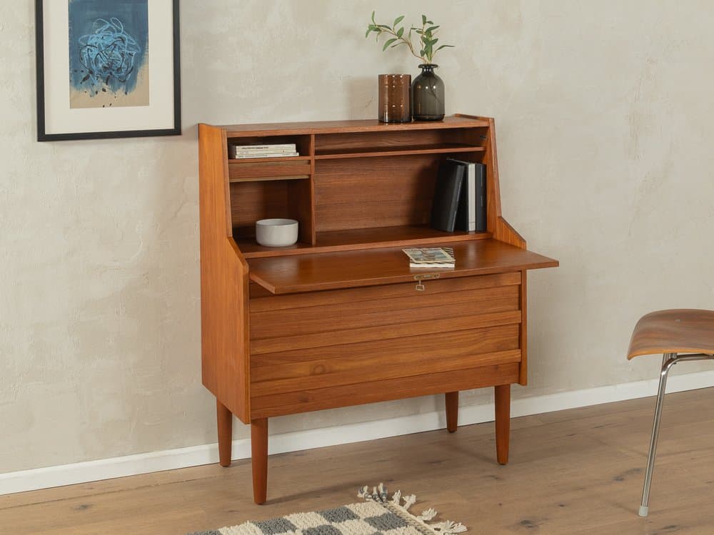 Sekretarzyk, teak brązowy, Dania, lata 60. - 278308