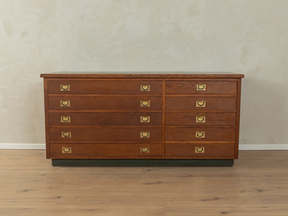 Komoda Mid-Century, brązowy, drewno, Niemcy, lata 50. - 278304