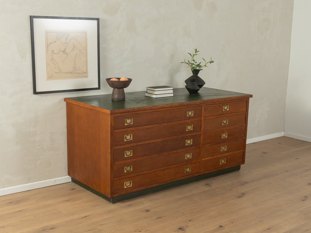 Komoda Mid-Century, brązowy, drewno, Niemcy, lata 50. - 278298