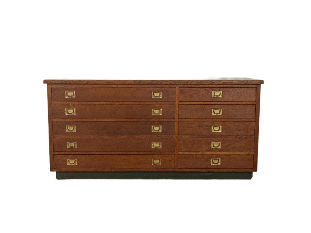 Komoda Mid-Century, brązowy, drewno, Niemcy, lata 50.