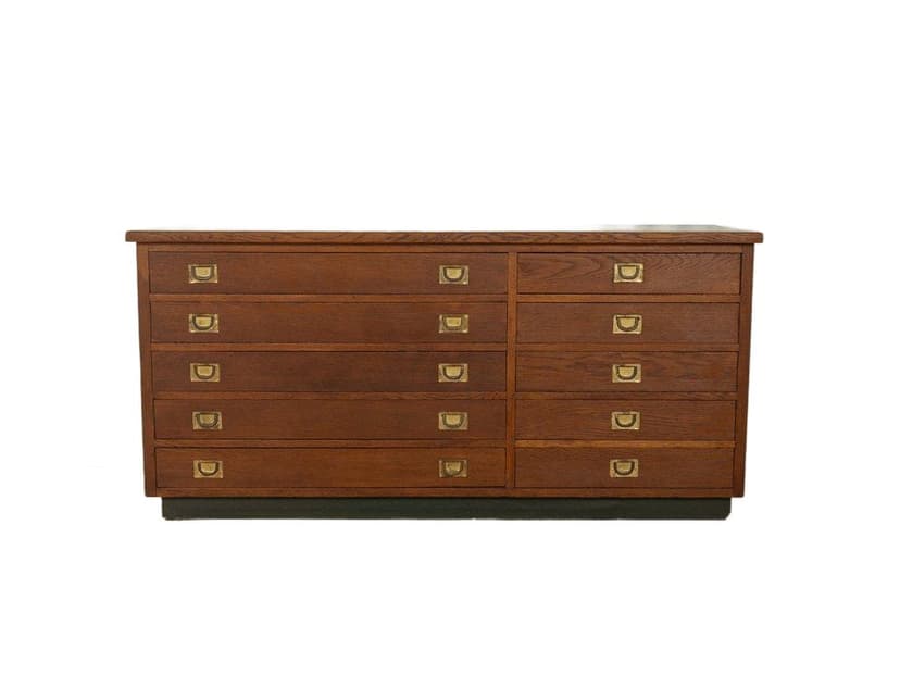 Komoda Mid-Century, brązowy, drewno, Niemcy, lata 50.