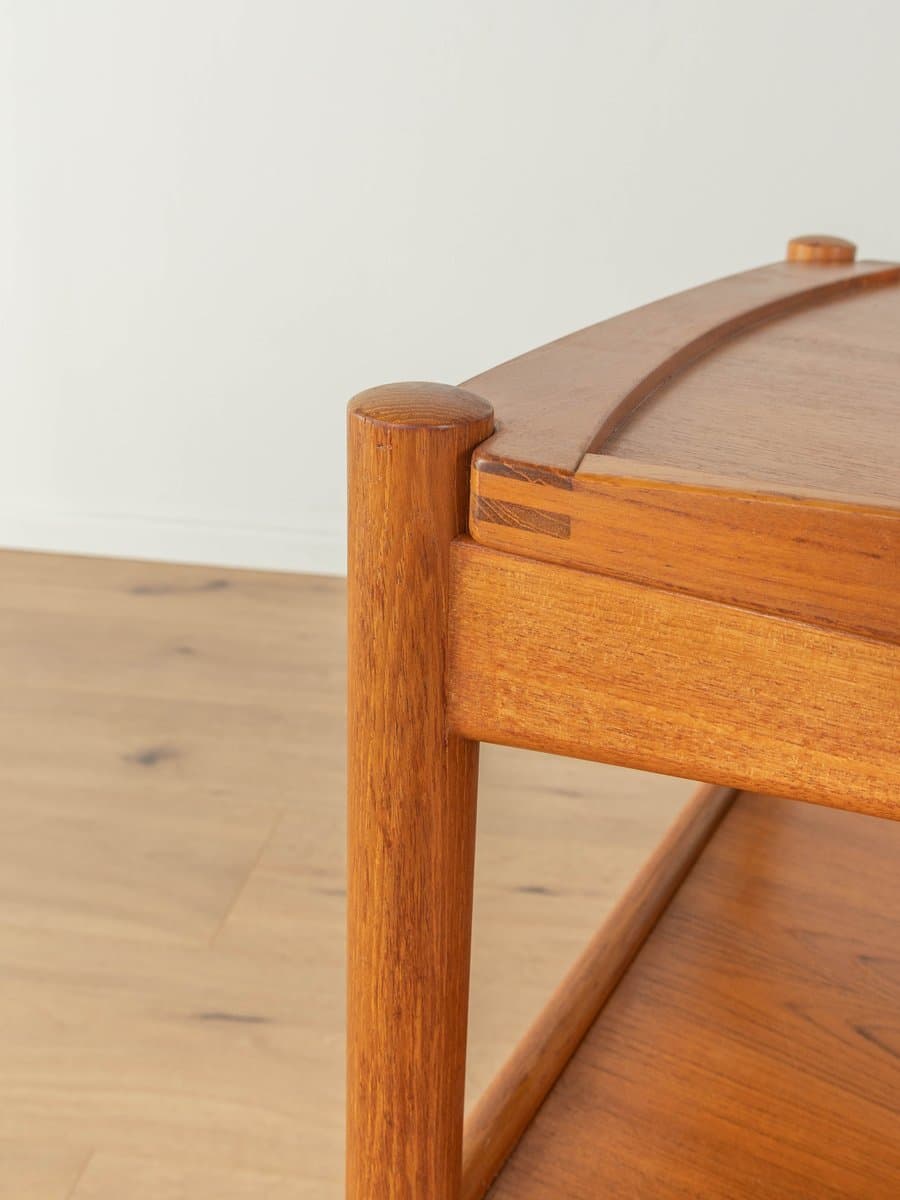 Wózek barowy, brązowy, teak, proj. P. Hundevad, Dania, lata 60. - 278273