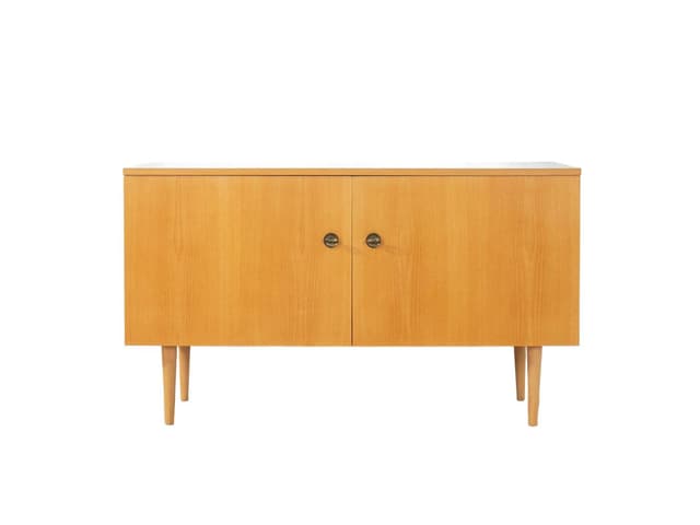 Kredens, niebieski, czereśnia, Niemcy, lata 50. - WYMIARY