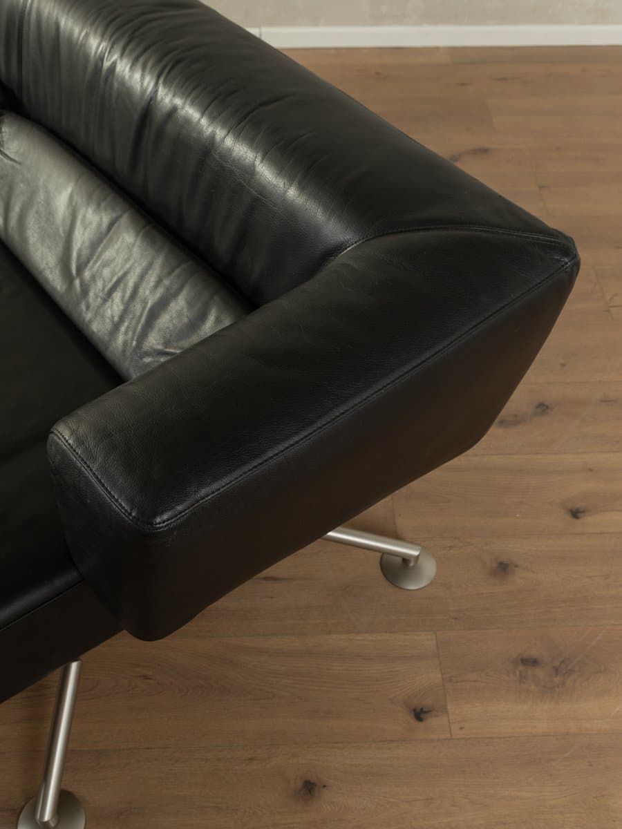 Sofa Circum, skóra czarna, proj. P. Maly, Niemcy, lata 80. - 278169