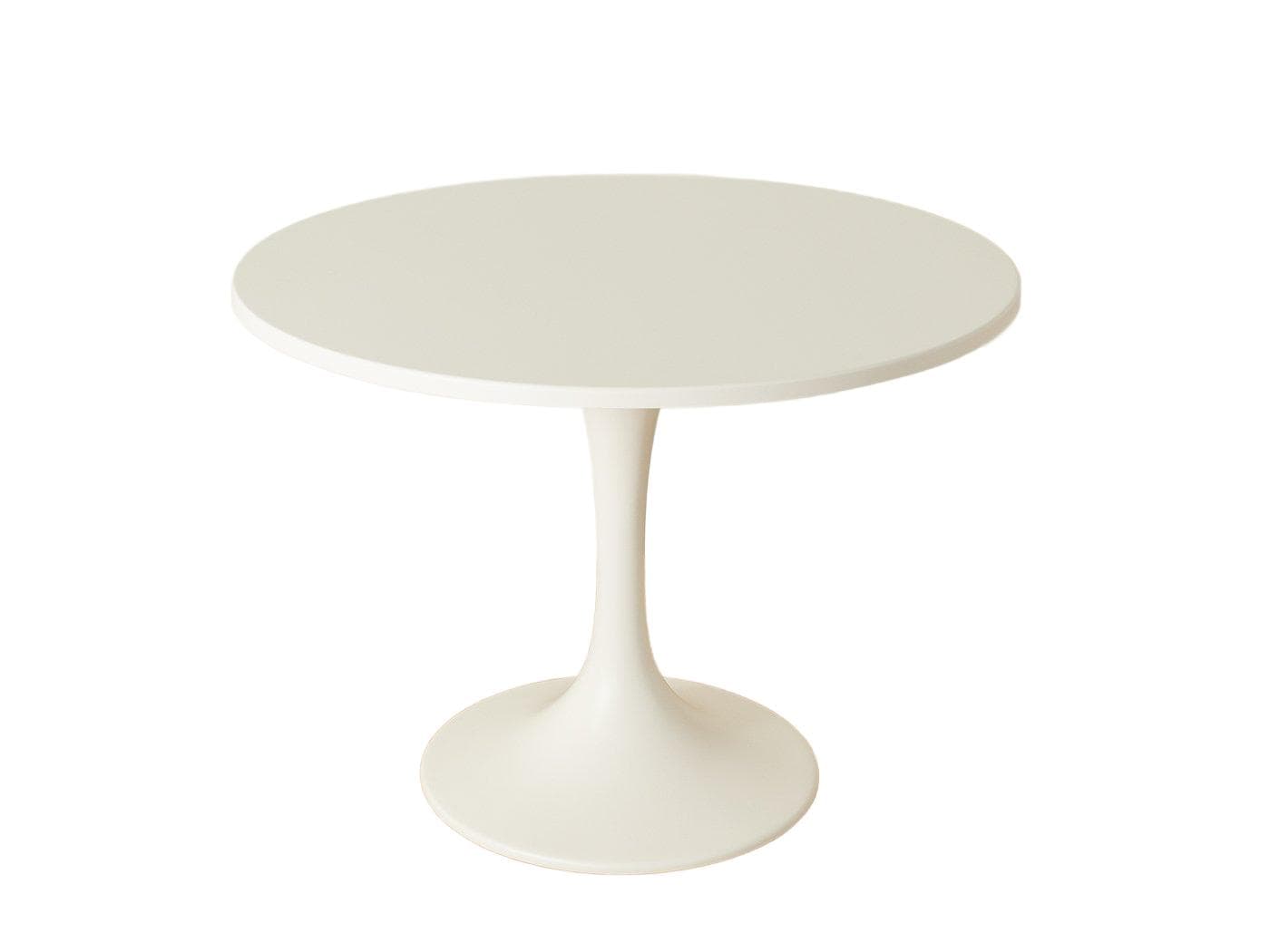 Stół jadalniany Tulip, plastik biały, aluminium biały, Niemcy, lata 60.