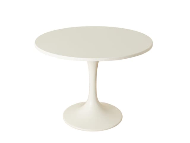 Stół jadalniany Tulip, plastik biały, aluminium biały, Niemcy, lata 60. - WYMIARY