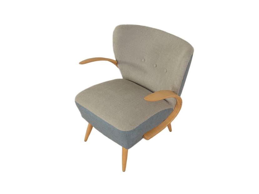 Fotel lounge, buk szary, Niemcy, lata 50.