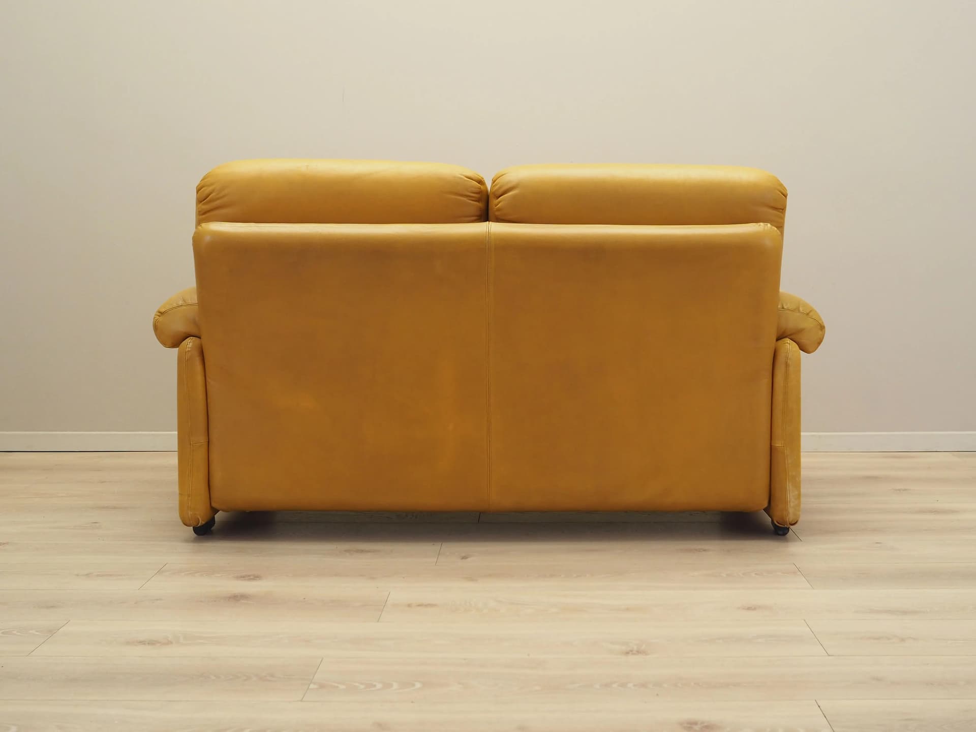 Sofa, skóra żółta, proj. T. Scarpa, B&B Italia, Włochy, lata 60. - 20904