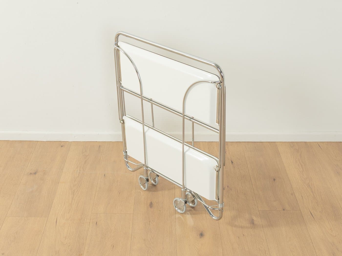 Serving Cart Dinett, white, chrome steel, Germany, 1970s. - 278089
