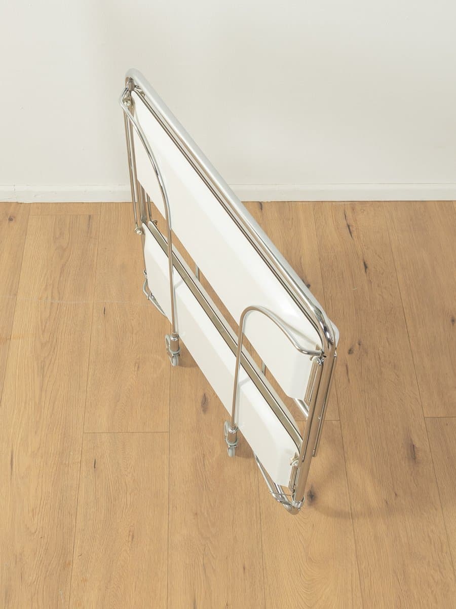 Serving Cart Dinett, white, chrome steel, Germany, 1970s. - 278091