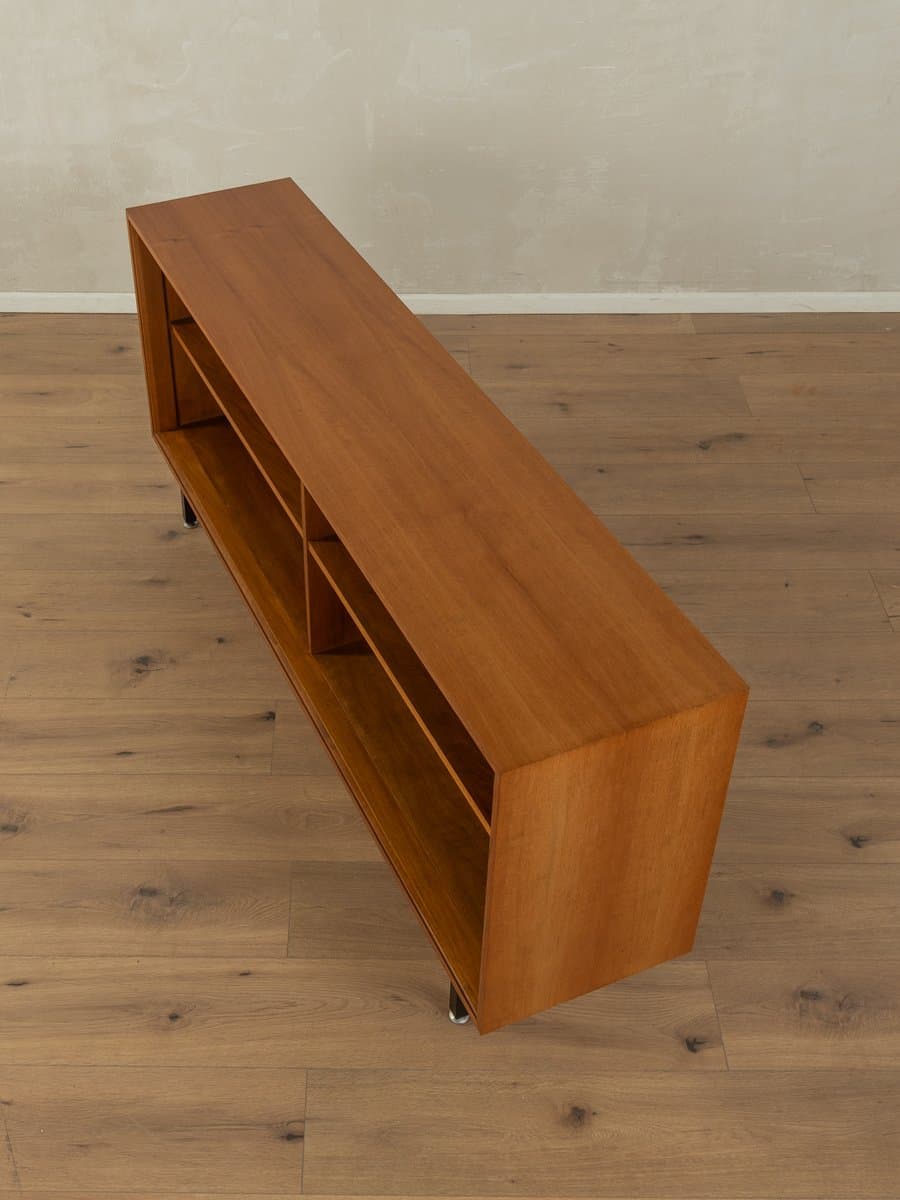 Kredens, orzech brązowy, stal czarna, proj. L. Wegner, Niemcy, lata 60. - 278382