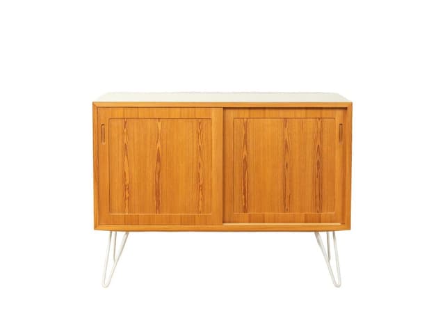 Komoda, jesion beżowy, proj. P. Hundevad, Hundevad&Co., Dania, lata 60. - WYMIARY