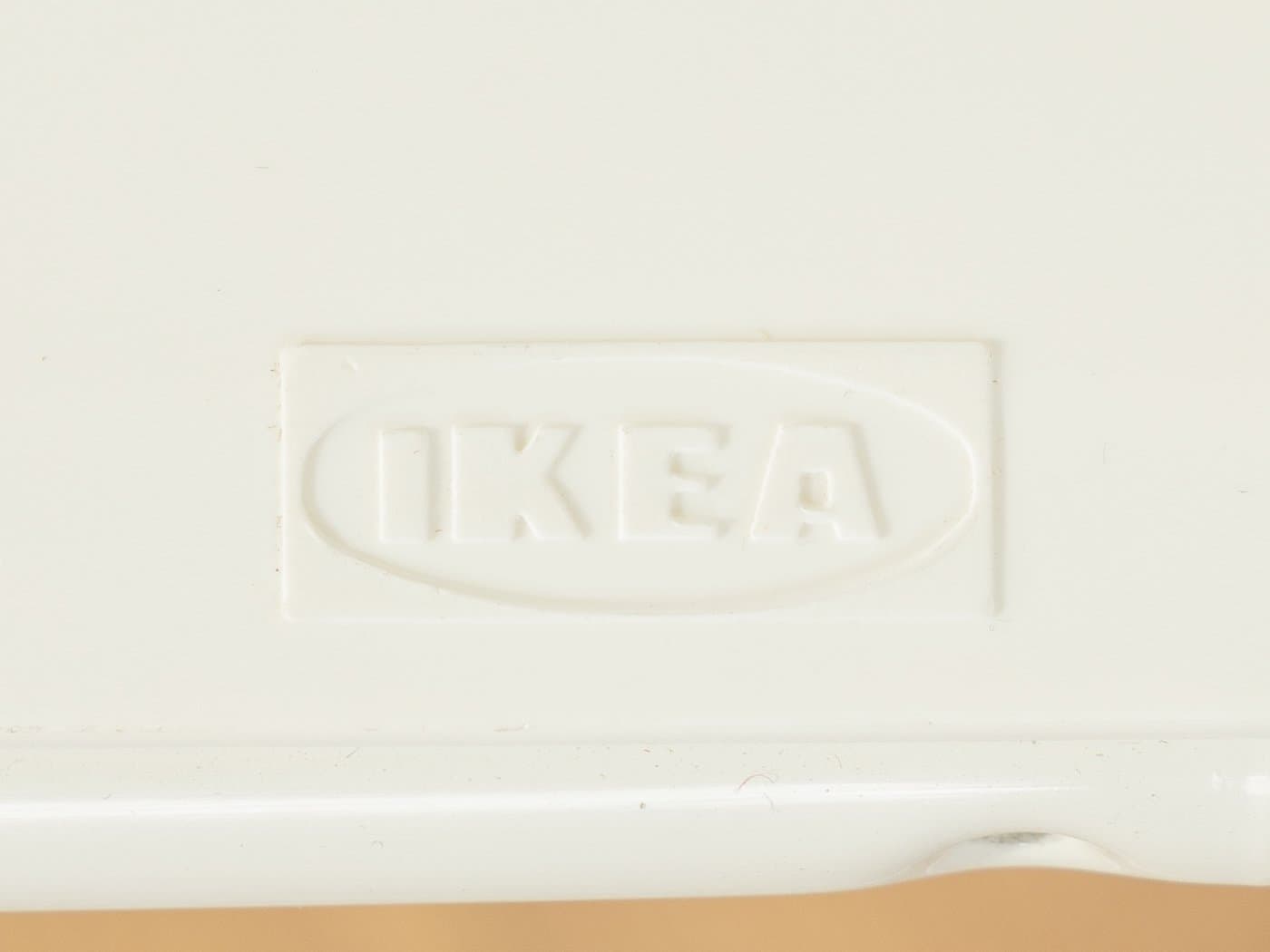 Krzesło składane, biały metal, biały plastik, proj. N. Gammelgaard, Ikea, Szwecja, lata 70. - 279832