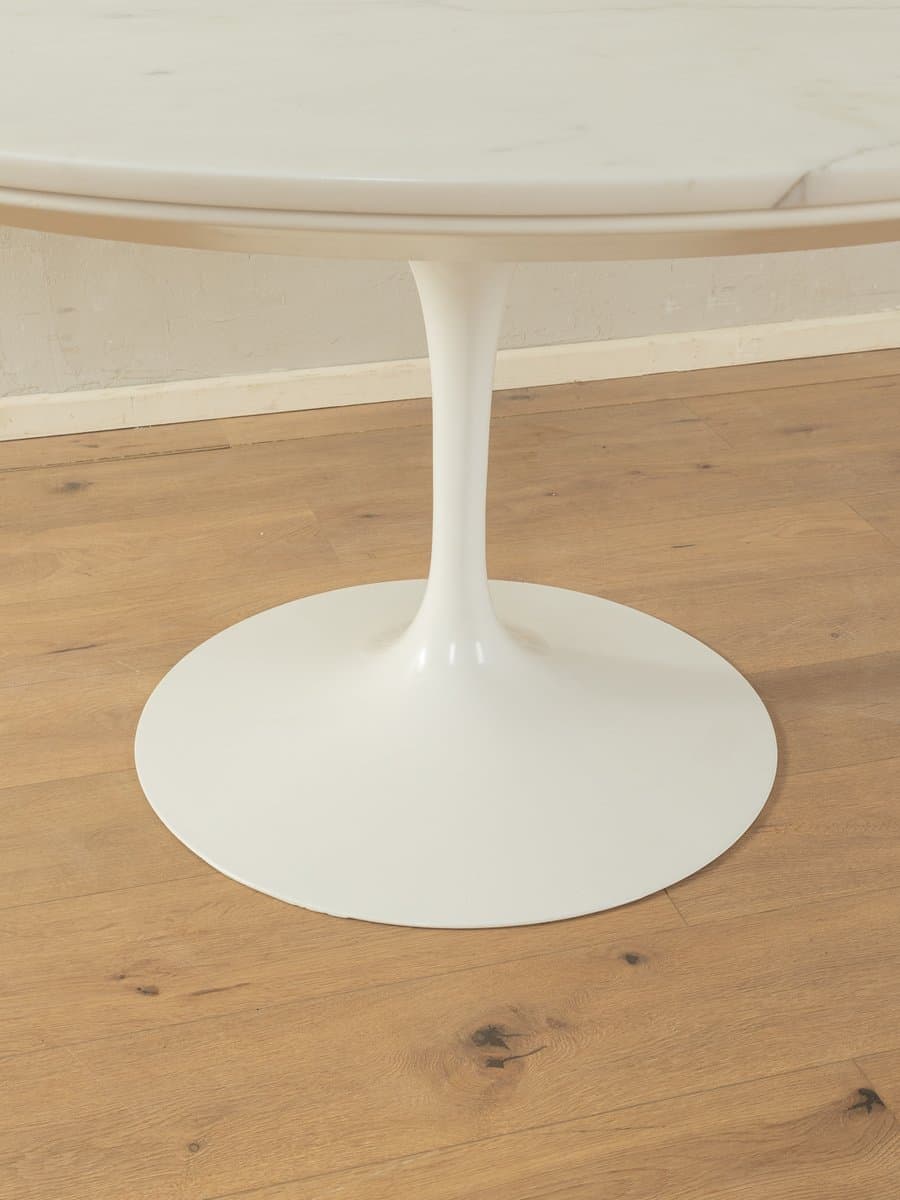 Dining Table Tulip, white marble, white metal, by E. Saarinen, Knoll, Germany, 1960s. - 279722