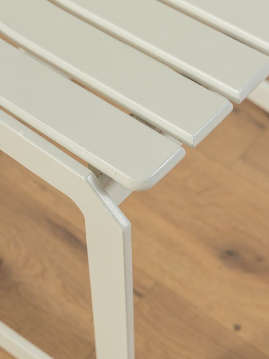 Zestaw czterech krzeseł jadalnianych postmodernistycznych, stal nierdzewna biała, jesion biały, Allmilmö, Niemcy, lata 80. - 279715