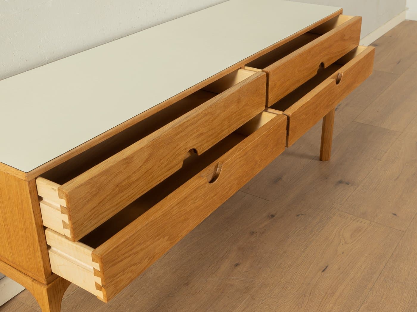 Komoda 394, beżowy, dąb, proj. K. Kristiansen, Aksel Kjersgaard, Dania, lata 60. - 282983