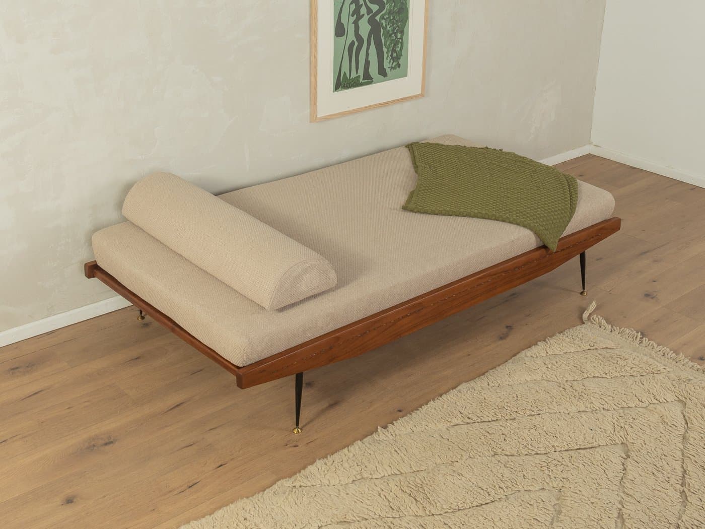 Daybed Minimalist, beige, beech, Germany, 1950s - 282964