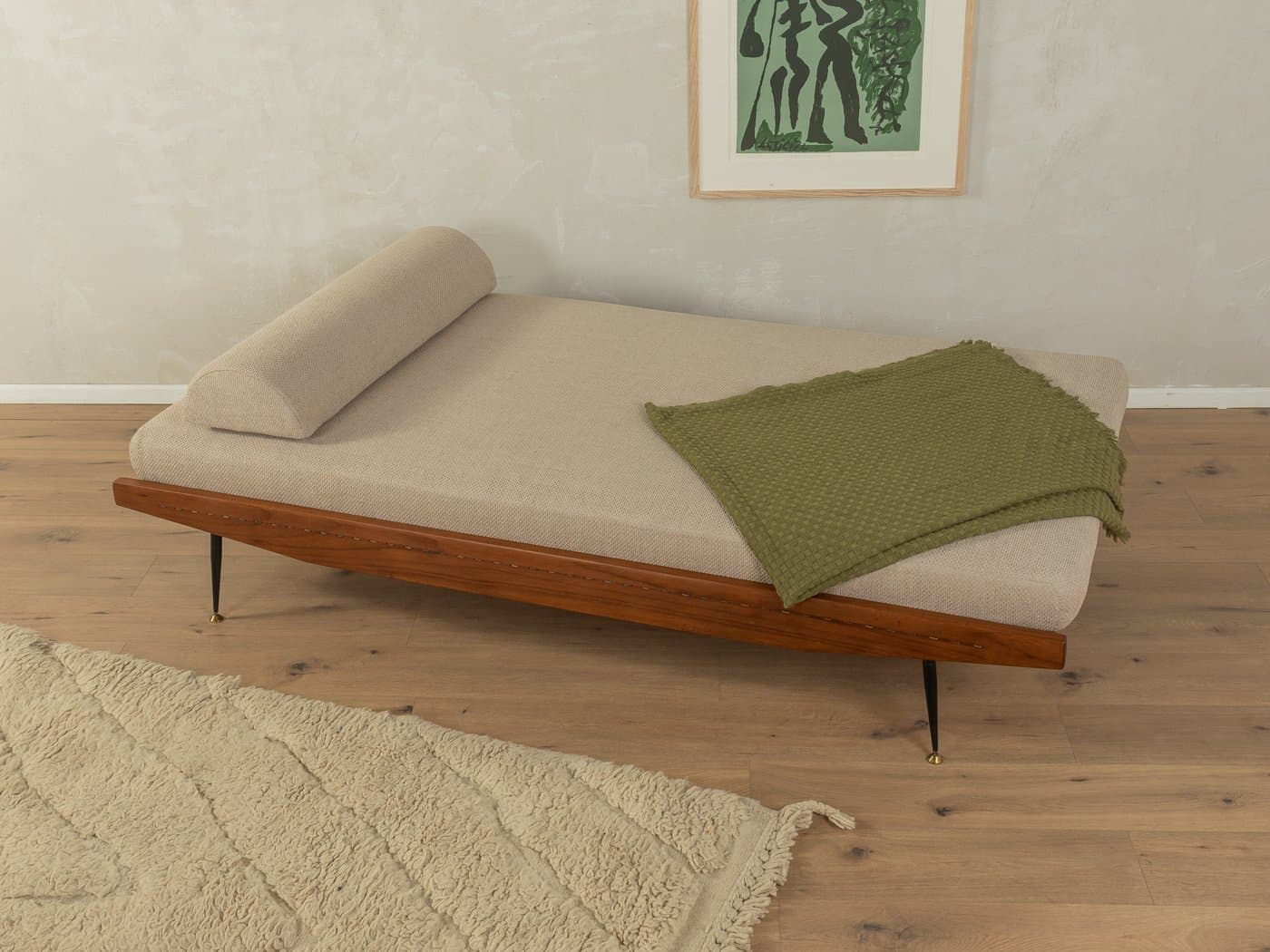 Daybed Minimalist, beige, beech, Germany, 1950s - 282965
