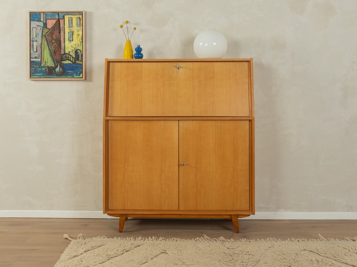 Sekretarzyk, jesion brązowy, Musterring, Niemcy, lata 50. - 282945