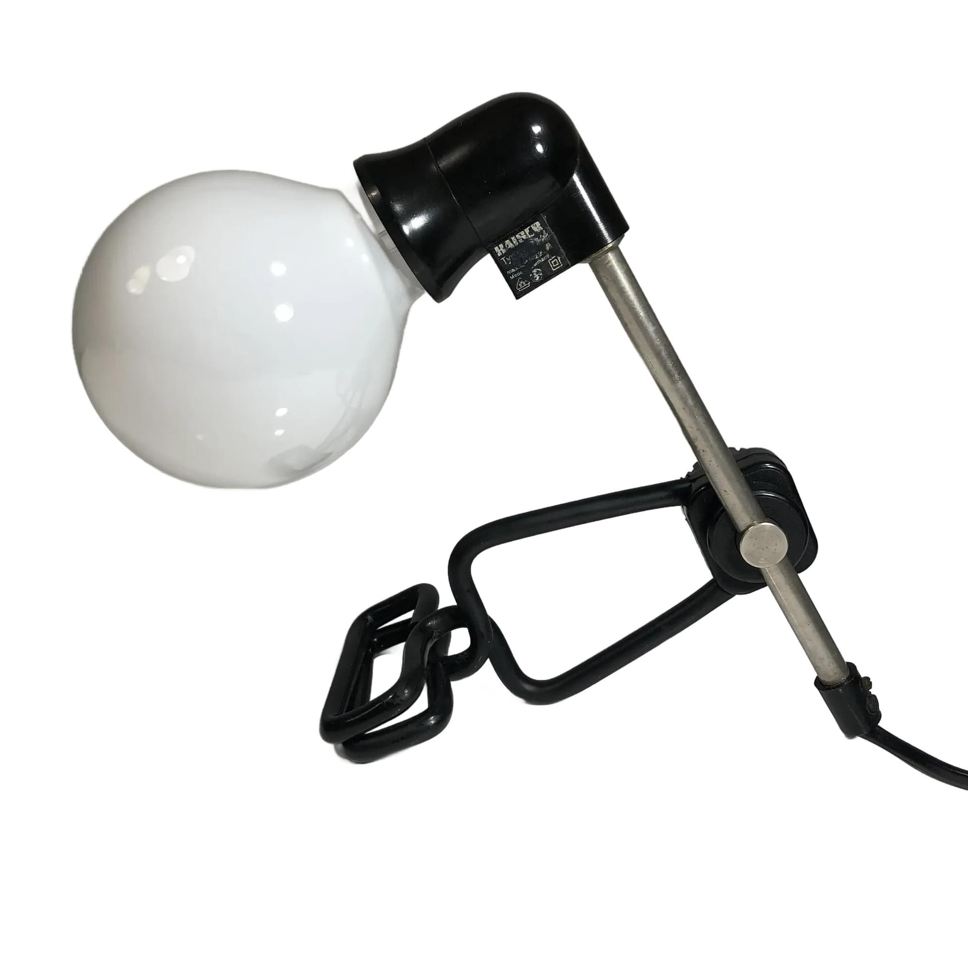 Kinkiet, bakelit czarny, Kaiser Leuchten, Niemcy, lata 70.