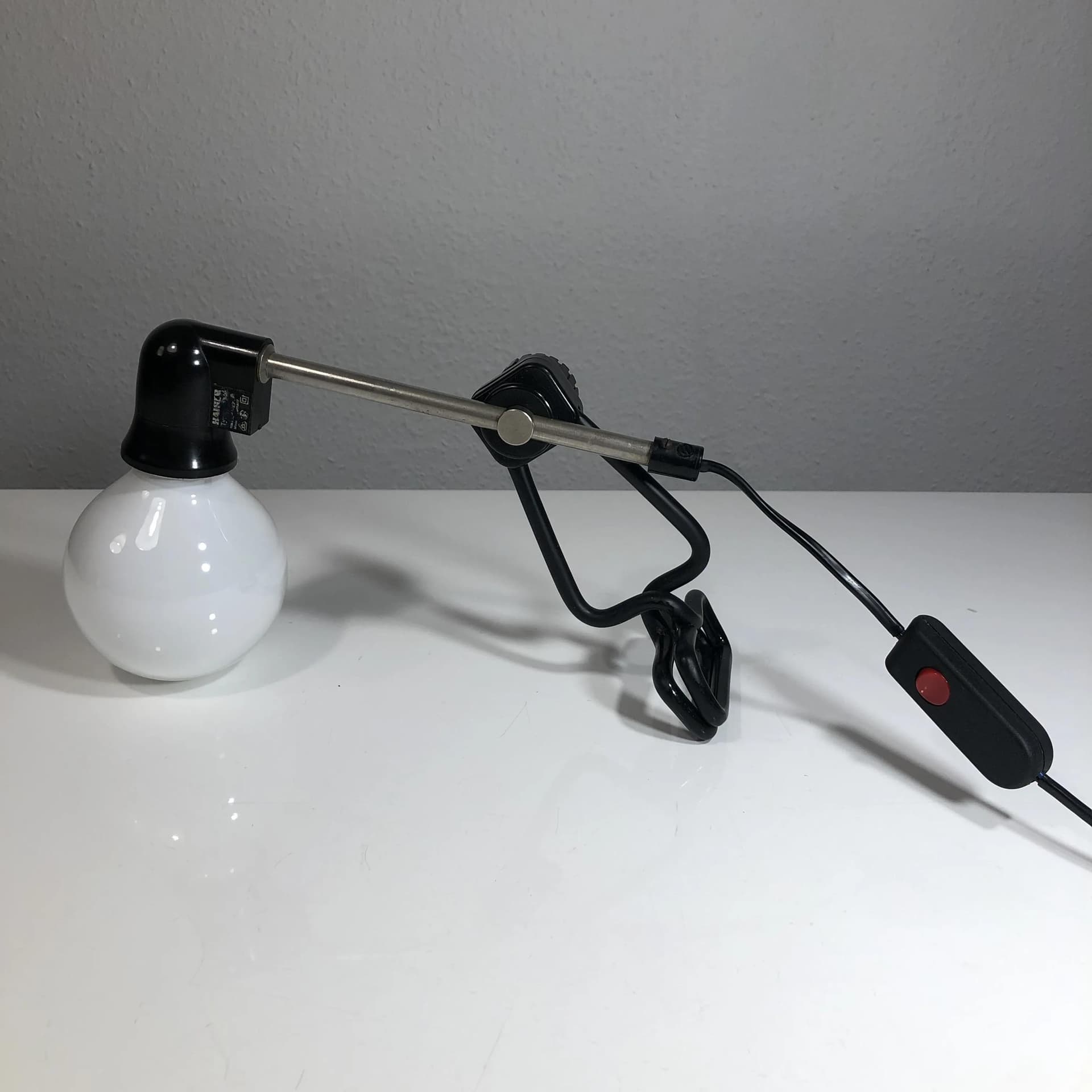 Kinkiet, bakelit czarny, Kaiser Leuchten, Niemcy, lata 70. - 20781