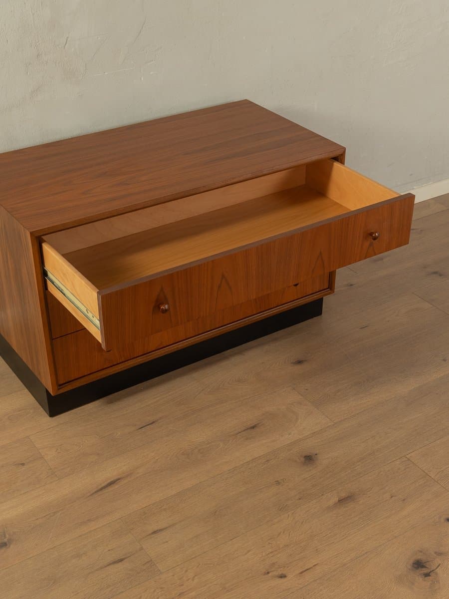 Komoda, orzech brązowy, podstawa czarna, Lübke, Niemcy, lata 60. - 282915