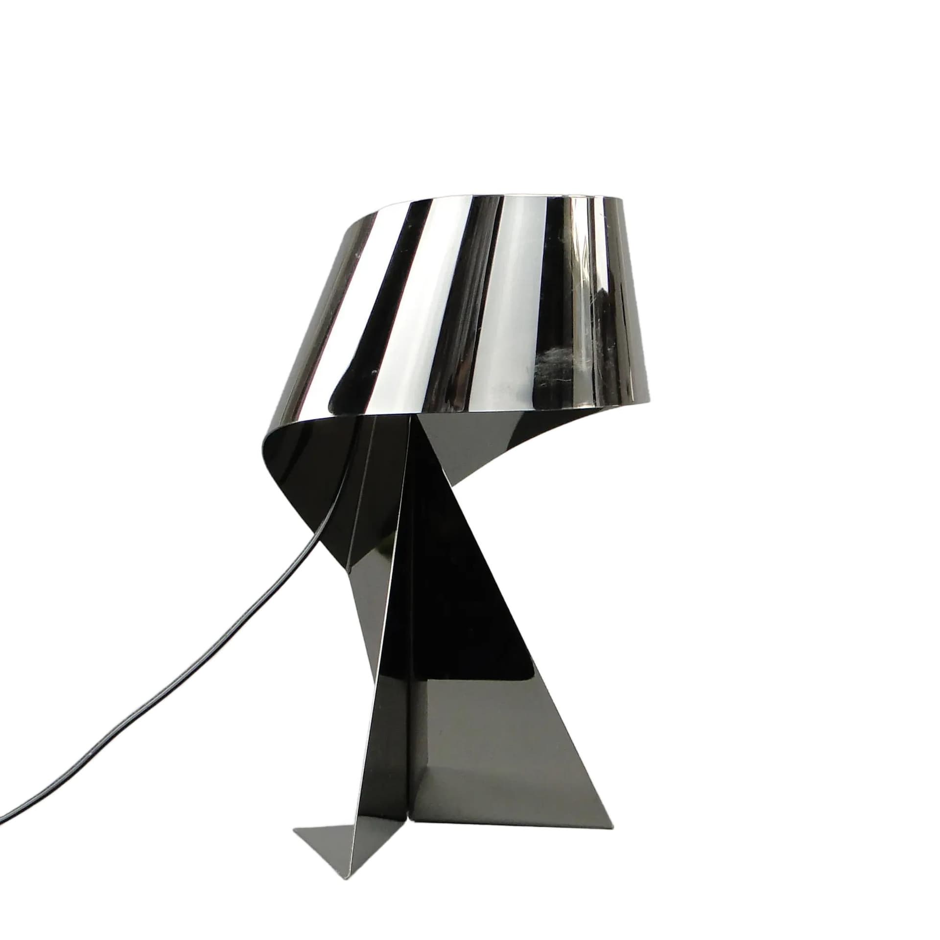 Lampa stołowa Ribbon, stal chromowana srebrna, Habitat, Wielka Brytania, XXI w.