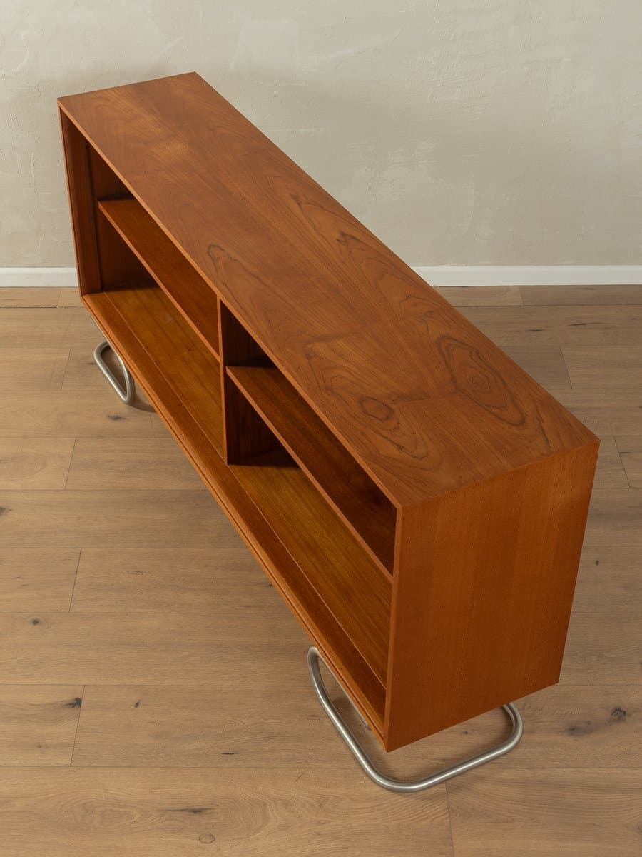 Sideboard, teak brązowy, stal szczotkowana srebrna, Lothar Wegner, Niemcy, lata 60. - 282798
