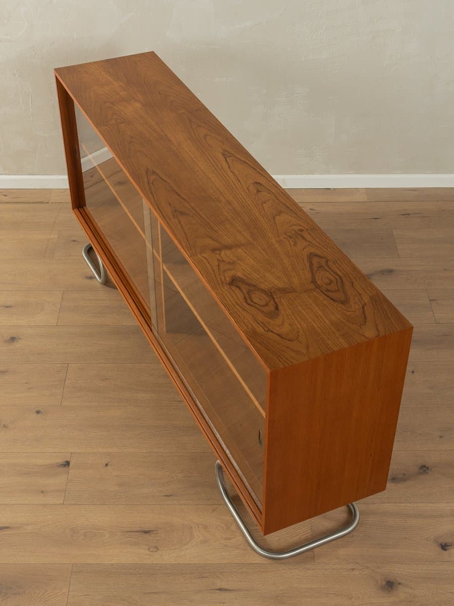 Sideboard, teak brązowy, stal srebrna, proj. L. Wegner, Niemcy, lata 60. - 282792