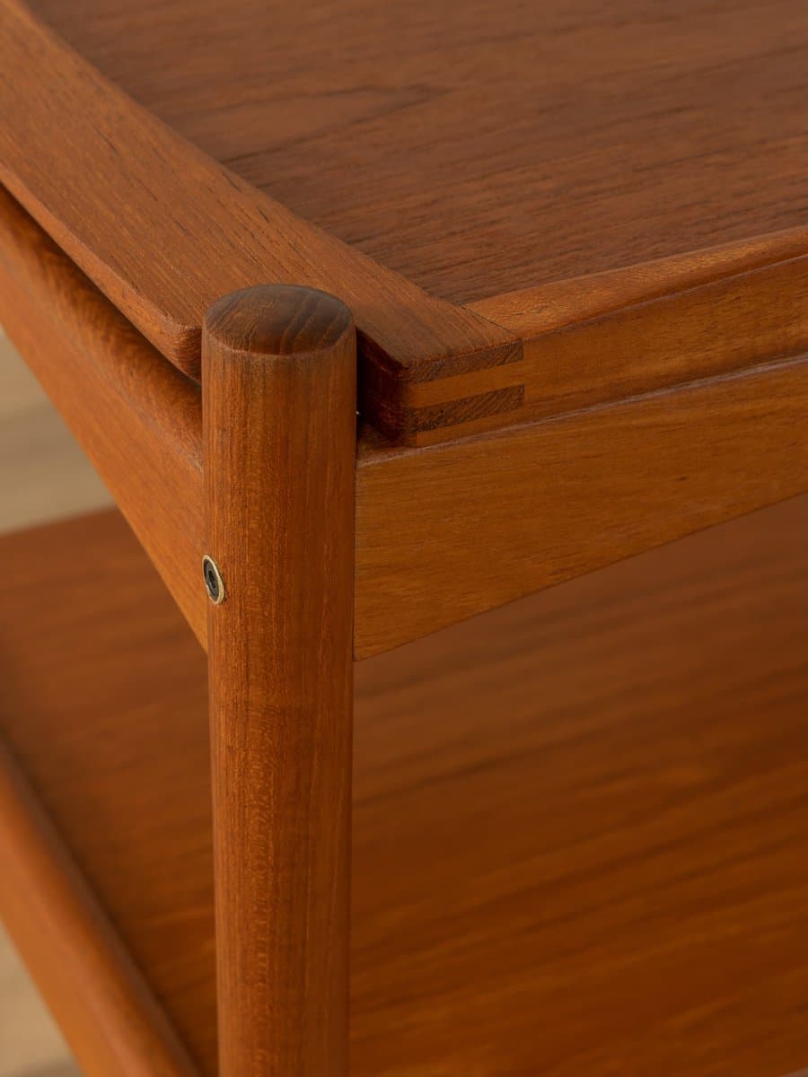 Wózek barowy, teak brązowy, proj. P. Hundevad, Dania, lata 60. - 282749