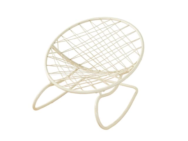 Fotel bujany Axvall, metal biały, proj. N. Gammelgaard, Ikea, Szwecja - WYMIARY
