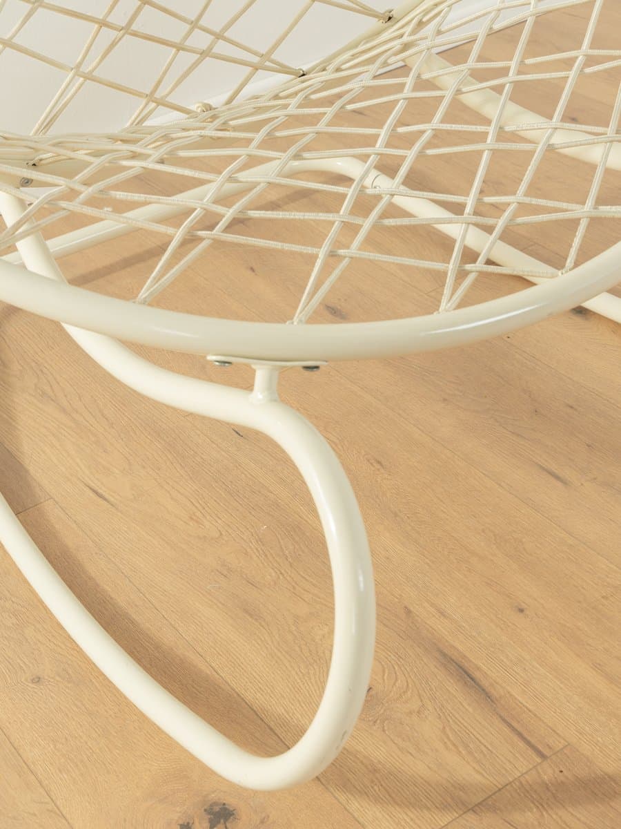 Fotel bujany Axvall, metal biały, proj. N. Gammelgaard, Ikea, Szwecja - 282740