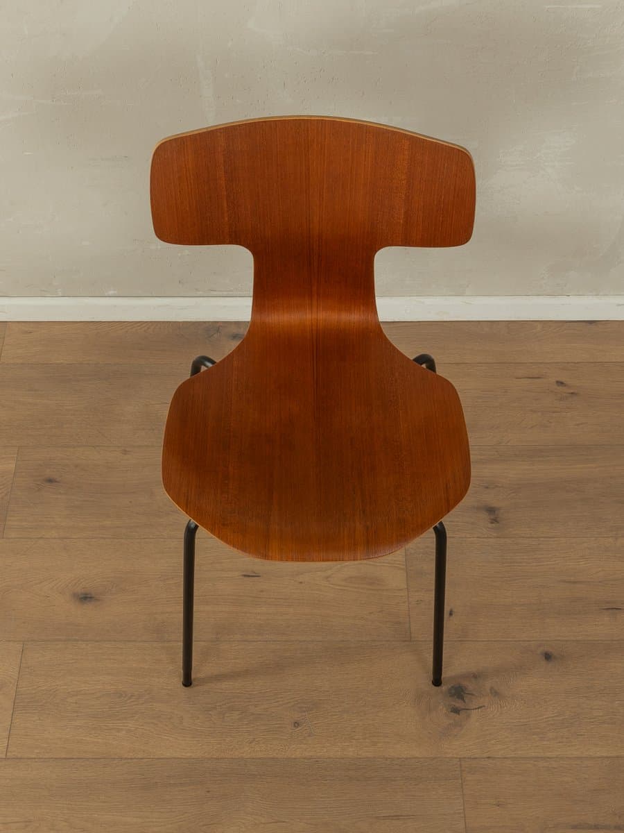 Zestaw czterech krzeseł Model 3103 Hammer, teak brązowy, proj. A. Jacobsen, Fritz Hansen, Dania, lata 60. - 282714